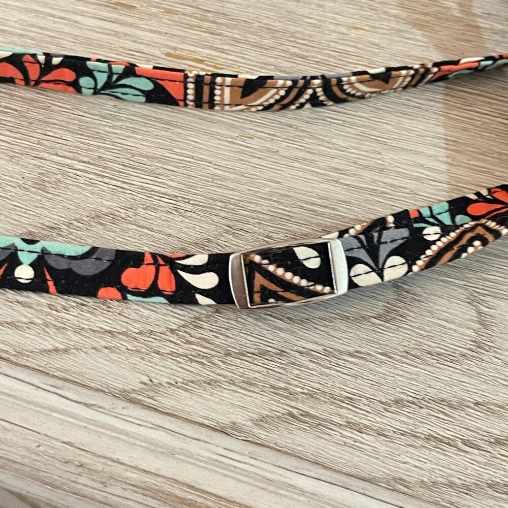 Vera Bradley Crossbody Bag On The Go Sierra Black Coral Turquoise - Picture 10 of 11